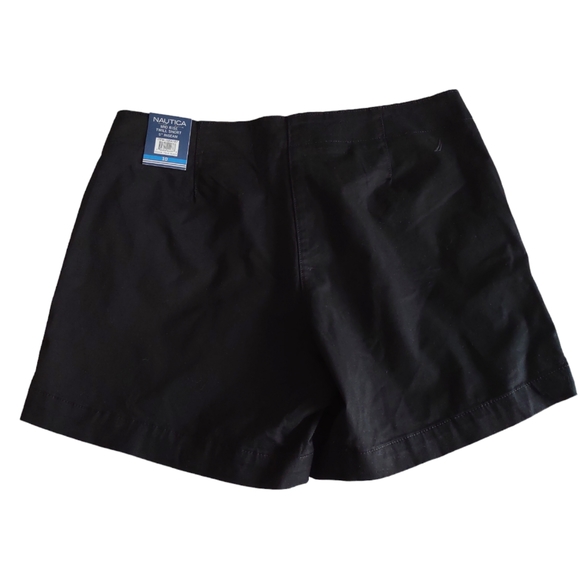 NWT Nautica Size 10 Mid Rise Twill Short 5" Inseam True Black - Picture 3 of 16